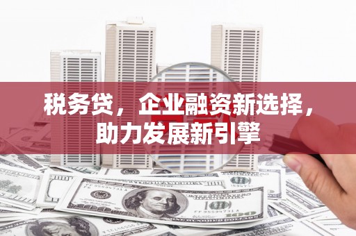 吉木乃税务贷，企业融资新选择，助力发展新引擎