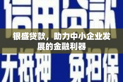 吉木乃银盛贷款，助力中小企业发展的金融利器
