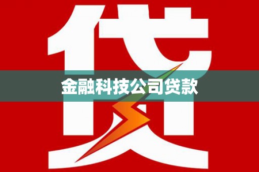 吉木乃金融科技公司贷款