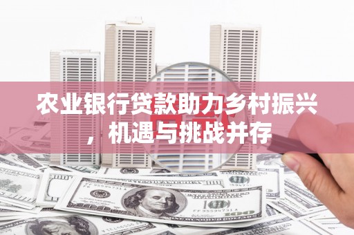 吉木乃农业银行贷款助力乡村振兴，机遇与挑战并存